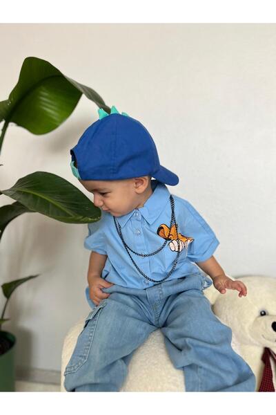 Minavkids Yan cepli erkek çocuk kot pantolon