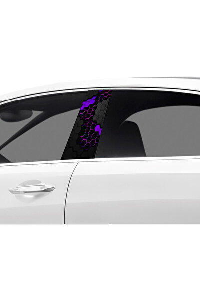 Çağlayan Reklam طلاء عمود باب السيارة بنمط فويل (مجموعة اليسار واليمين) (قطعت...