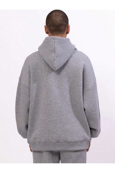 Flood Of Style Gray Men's Gray Believer Printed 3 Thread Hooded Hoodie