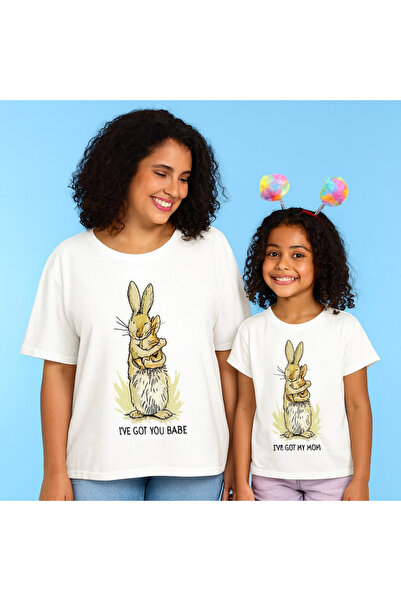 SVART WEAR Σετ μπλουζάκια για κορίτσια Rabbit Mother, 100% βαμβακερό μπλουζάκ...