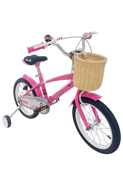 Toybox Mira Girls Bike - 14 Inch Kids Bicycle with Training Wheels And Front Basket