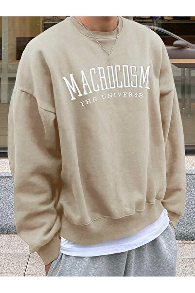 Flood Of Style Hanorac pentru bărbați, bej, Macrosom cu imprimeu