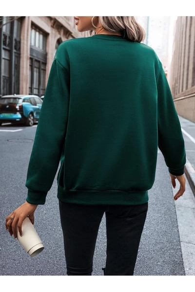 Flood Of Style Green Women's Nefti Green Coffee Printed Oversize