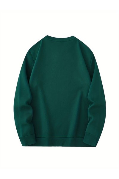 Flood Of Style Green Unisex Nefti Green Snowy Mountain Printed Crew Neck Oversize