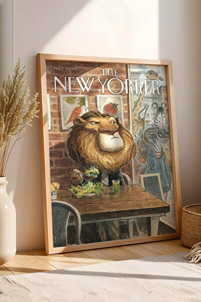 Saturn Pictură înrămată The New Yorker 7 aprilie 2014 - Pictură Healthy Lion