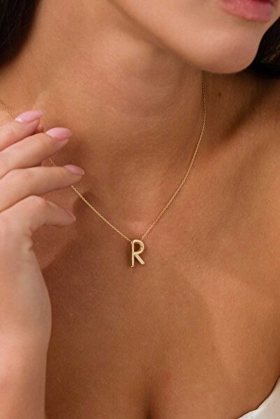 FERMAS KUYUMCULUK 14 Ayar R Harfli Balon Altın Kolye