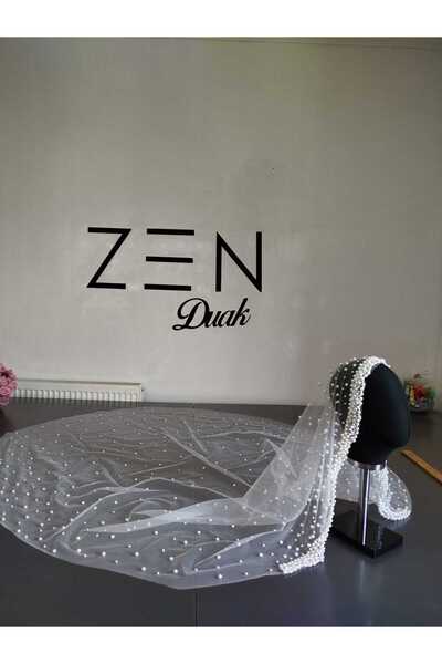 ZEN DUVAK İnci Nakışlı Gelin Duvağı ZEN DUVAK