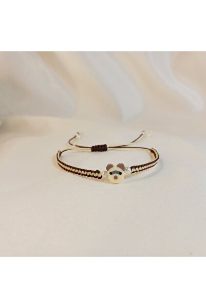 Crystal Atelier سوار مكرامية محبوك للجنسين مع شكل دب – تصميم لطيف مصنوع يدويً...