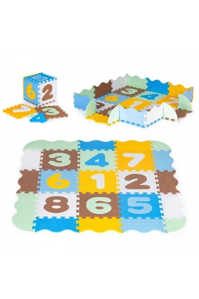 Ecotoys Educational EVA Foam Play Mat with 25 Pieces 32511 - Multicolor