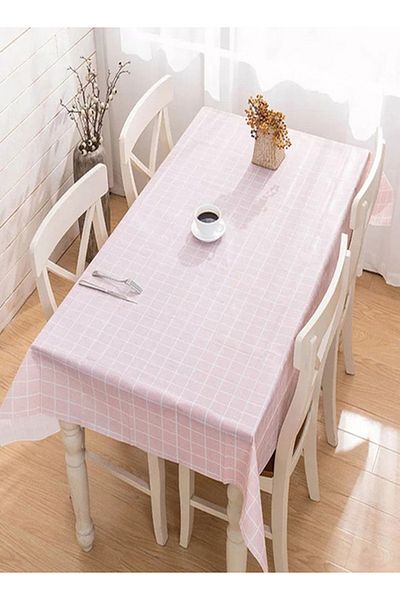 Raffine Anti-Scalding Kitchen Dinning Table Cloth Pink 137x90cm