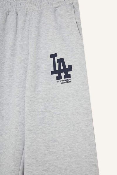 DeFacto New Season Coool Wide Leg Wide Leg Printed Sweatpants with Elastic Waist