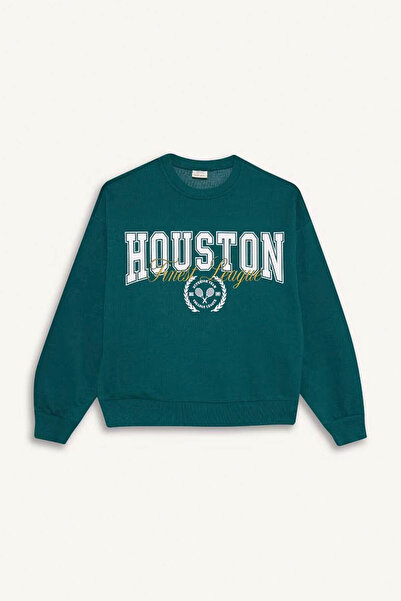 DeFacto Hanorac imprimat pentru fete Relax Fit Crew Neck E8894A825AU