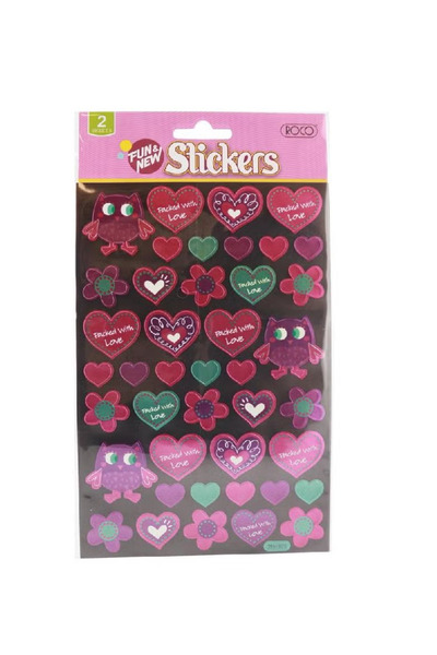 Roco Stickers – Hearts with Owl Decorative Set