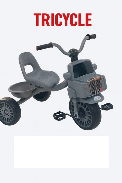 rexa Children’s Truck-Style Tricycle with Durable Plastic Frame – For Kids 1-6 Years Model Code: