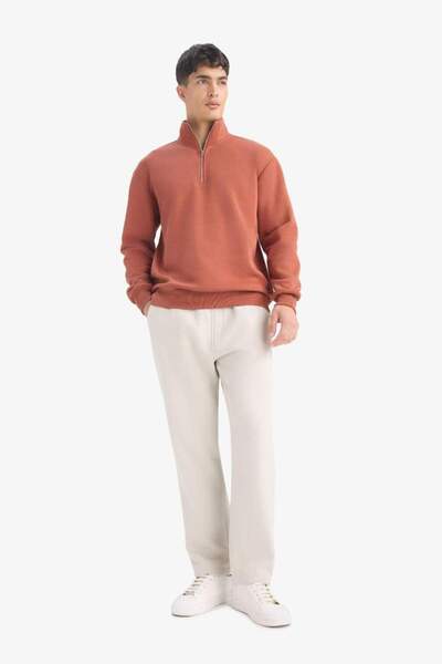 DeFacto New Season Regular Fit Waist Lace-Up Pocket Straight Leg Thick Sweatpants