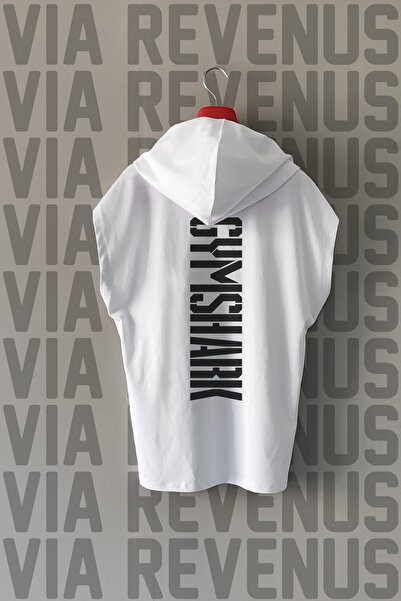 Vordevia Αθλητικό μπλουζάκι γυμναστικής μπροστά και πίσω με εμπριμέ μηδενικό μανίκι με κουκούλα 100% βαμβάκι