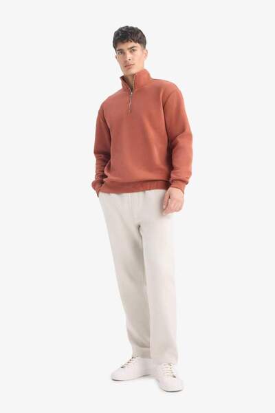DeFacto New Season Regular Fit Waist Lace-Up Pocket Straight Leg Thick Sweatpants