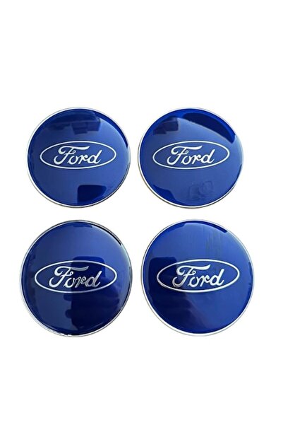 MAF Set de 4 stickere albastre cu emblemă Ford, din aluminiu, autoadezive, 65...