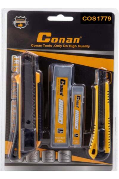 CONAN مجموعة قواطع متعددة الوظائف - طراز COS1779 (قاطعتان يدويتان + شفرات احت...