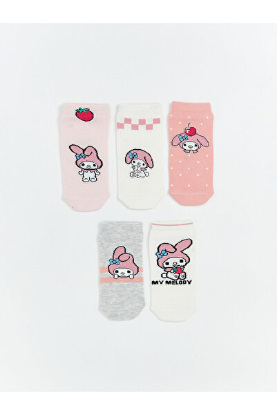 LC Waikiki Yeni Sezon My Melody Desenli Kız Çocuk Patik Çorap 5'li