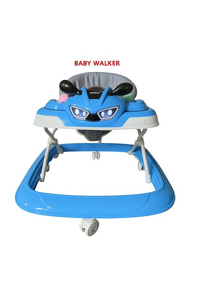 rexa Baby Walker with Car Style Design and Music – Adjustable & Comfortable Seat for Infa