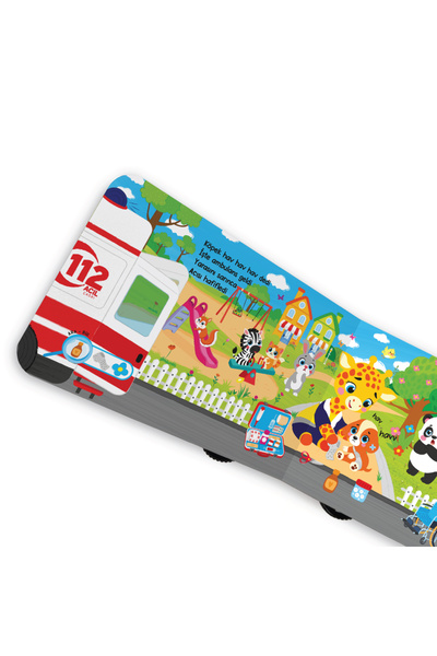 yükselen zeka Oyuncak Kitap - Ambulans (Gerçek Tekerlekli)