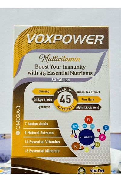 Vox Dei Labs VOXPOWER Multivitamin - Boost Your Immunity with 45 Essential Nutrients, 30 Tablets Pack