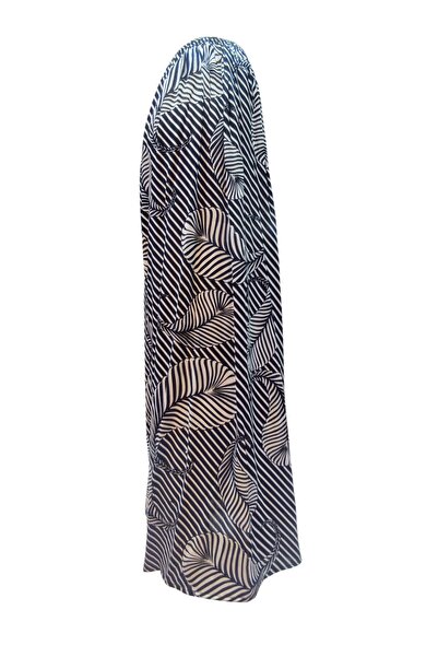 modayiğit Büyük beden dijital baskılı viskon lastikli kadın etek