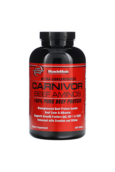 MuscleMeds ، كارنيفور بيف أمينو 100% بروتين لحم بقري نقي 300 قرص