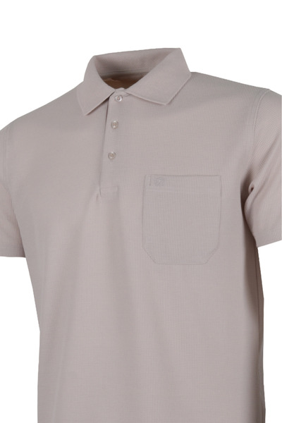 Modarar Men's T-Shirt Collar Pocket Waffle Fabric Rar01318