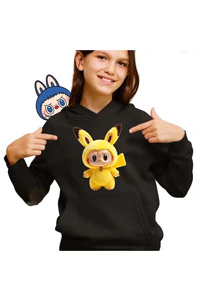 OEM Kids Girls' Labubu Pikachu Pokemon Sweatshirt