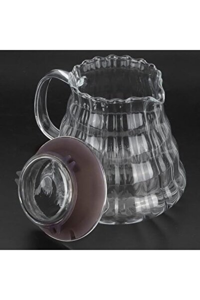 LUXURY 700ml Glass Coffee Server, Heat Resistant V60 Drip Pot with Lid, Clear Wavy Design