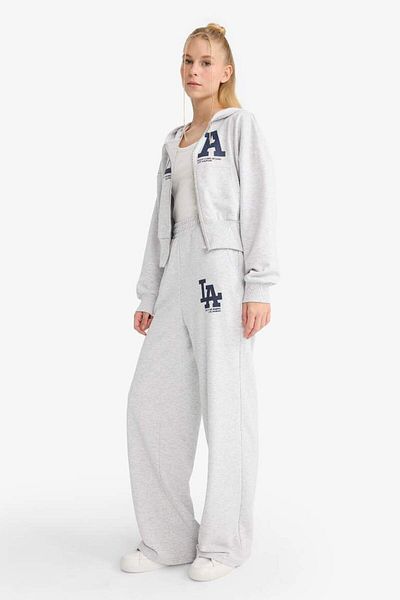 DeFacto New Season Coool Cropped Fit Hooded Printed Zippered Sweatshirt