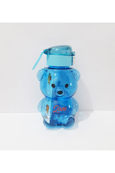 renkli çiçekler 750 ml Water Bottle for School Water Bottle with Teddy Bear Model
