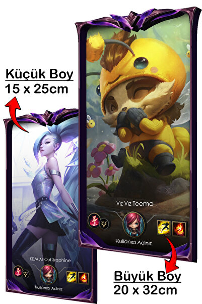 EFSA Games League of Legends LOL Kişiye Özel Oyun Yükleme Ekranı MDF Çerçeve ...