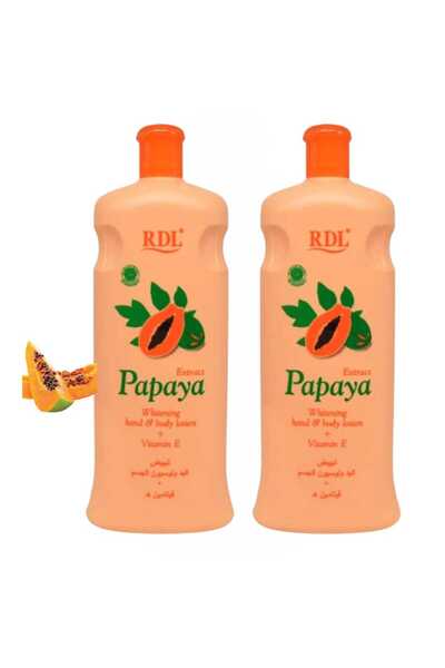 RDL ار دي ال حزمة من عبوتي لوشن لتبييض اليدين والجسم بالبابايا 200ملليلتر