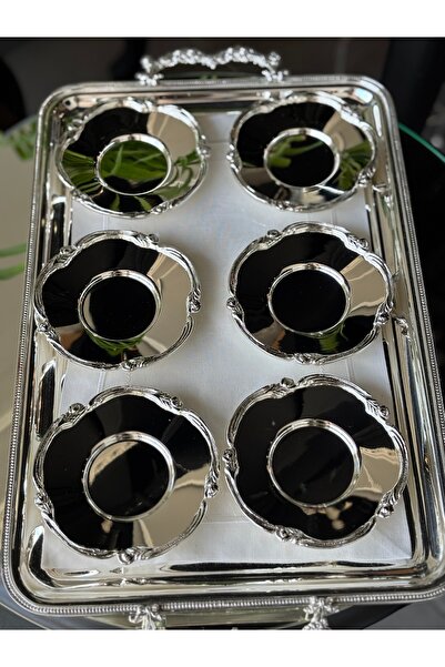 ABROZ HOME DESIGN Tulip Detailed Tea Plate 6 Pieces