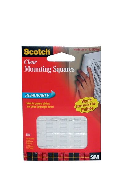 3M Scotch Removable Mounting Squares – 68" x 0.68"
