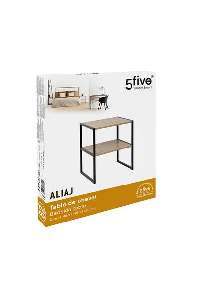 5five Simple Smart Arkadia bedside table, mdf, metal, 40 x D. 40 x H. 50 cm