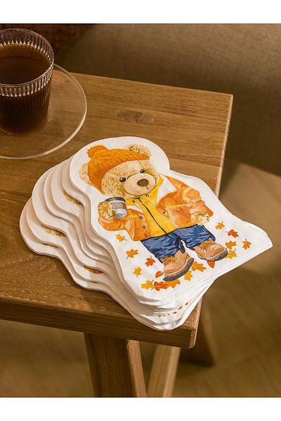 LC Waikiki Lcw Bear Teddy Patterned Paper Napkins 20 Pack (W5)