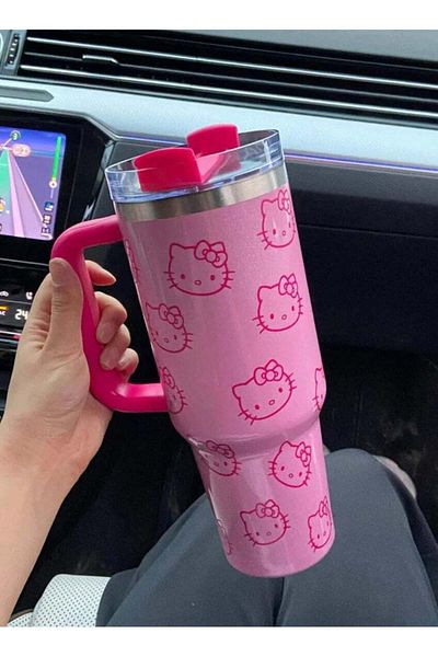 Stanley Hello Kitty Tumbler 40 Oz Quencher H2.0 FlowState Pink