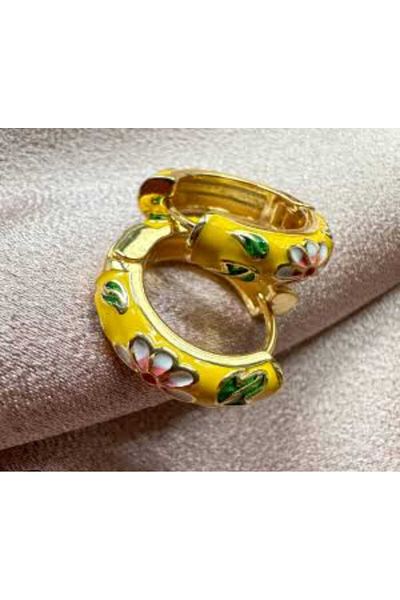 BRLKN Steel Enamel Hoop Earrings