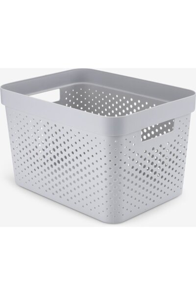 INFINITY 17L grey plastic basket