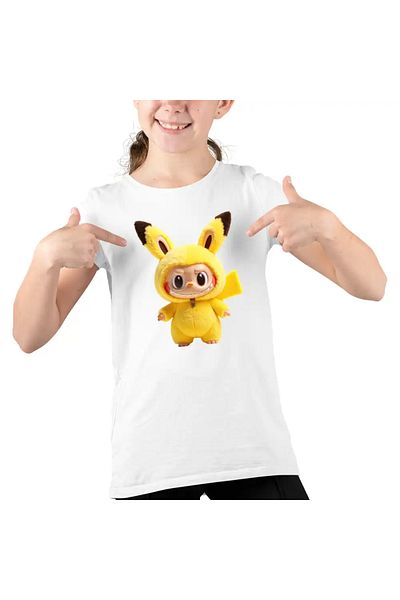 OEM Kids Girls Labubu Pikachu Pokemon T-Shirt