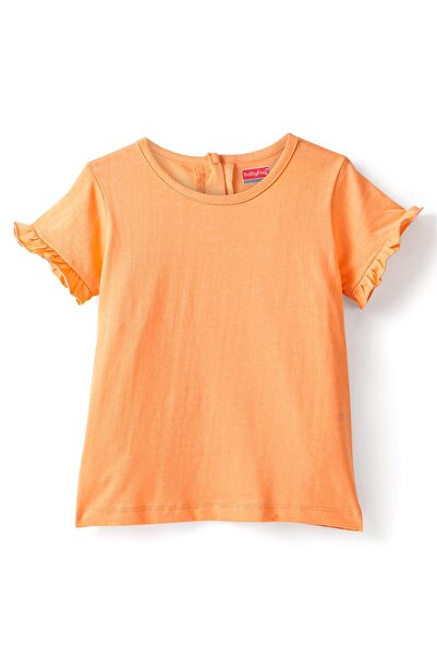 Babyhug 100% Cotton Knit Floral Print Frock with Short Sleeves Inner Tee - Multicolor