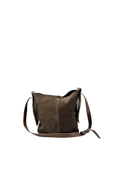 Hobby 26013S Hakiki Süet Deri Kadın Omuz Çantası