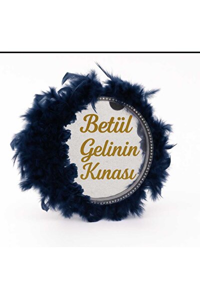 Evsay İsme Özel Kına Gelin Tefi Deri Tef Vurmalı Çalgı Def Kına Defi Otrişli Şeffaf Pvcli Pleksi İsimli