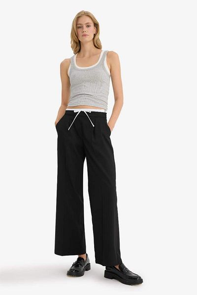 DeFacto New Season Wide Leg Pocket Detailed Regular Waist Wide Leg Trousers