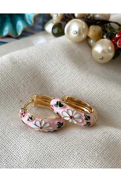 BRLKN Steel Enamel Hoop Earrings