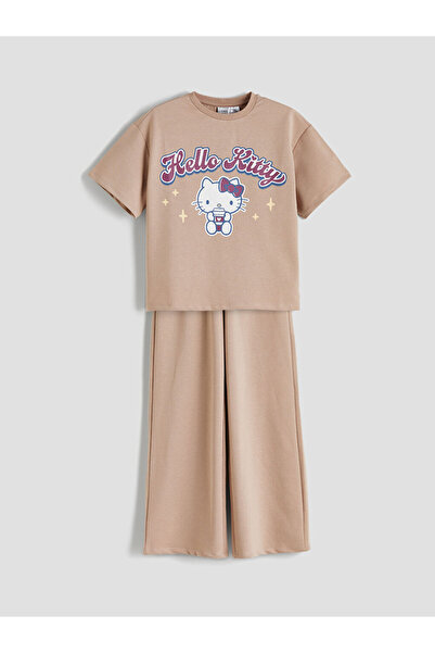 LC Waikiki Λαμπερές επιλογές από το Shining Store |   Hello Kitty με τύπωμα Σετ μπλουζάκι και παντελόνι για κορίτσια 2τμχ